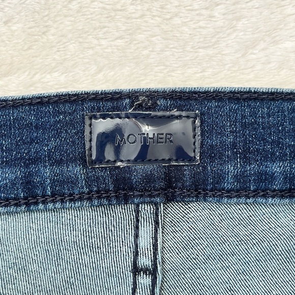 Mother The Runaway Step Fray Jeans Size 25 Medium Wash Bootcut - Picture 8 of 17